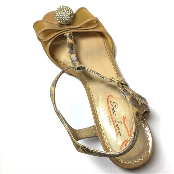 Poetic License Crystal Ball Metallic Sandals 7 - Picture 7 of 8